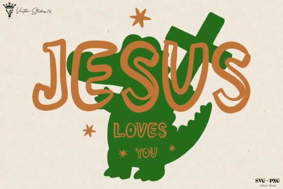A Designer's Take on the Jesus Loves You Dinosaur Design