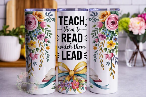 An Embroidery Designer’s Review of Teacher Floral Book Tumbler Wrap