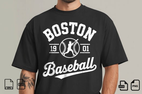 Boston Baseball Vintage SVG Design