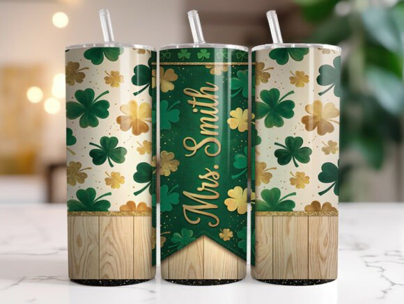 Glitter Teacher St Patrick’s Tumbler PNG Review