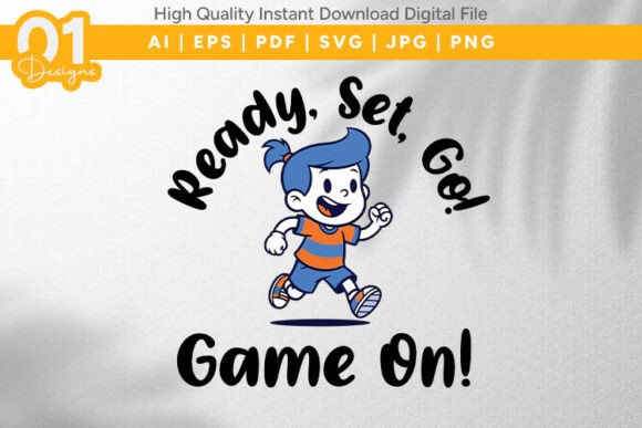 Ready Set Go Game on Kids SVG